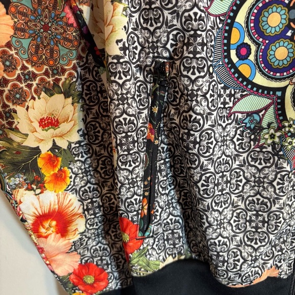 ADIDAS Sz S Floral Track Oversized Jacket Jardim Agharta - Picture 4 of 9